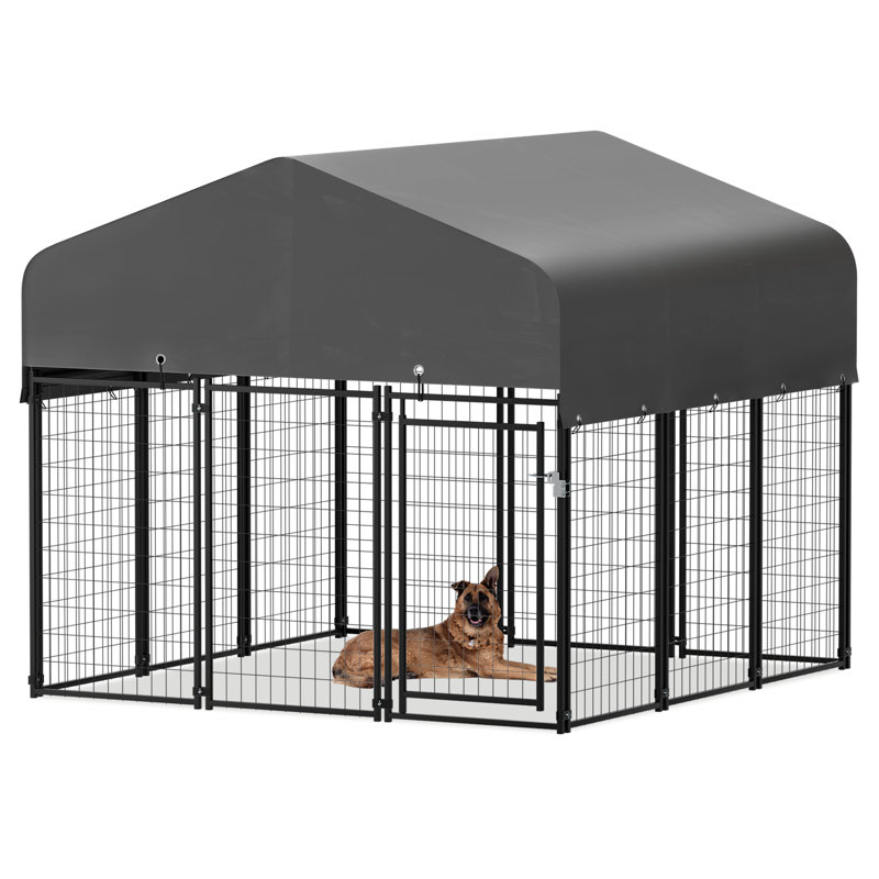 MoNiBloom Outdoor Dog Run Animal PlayPen Pet Kennel Cage Enclosure Fence with UV Proof Cover Reviews Wayfair